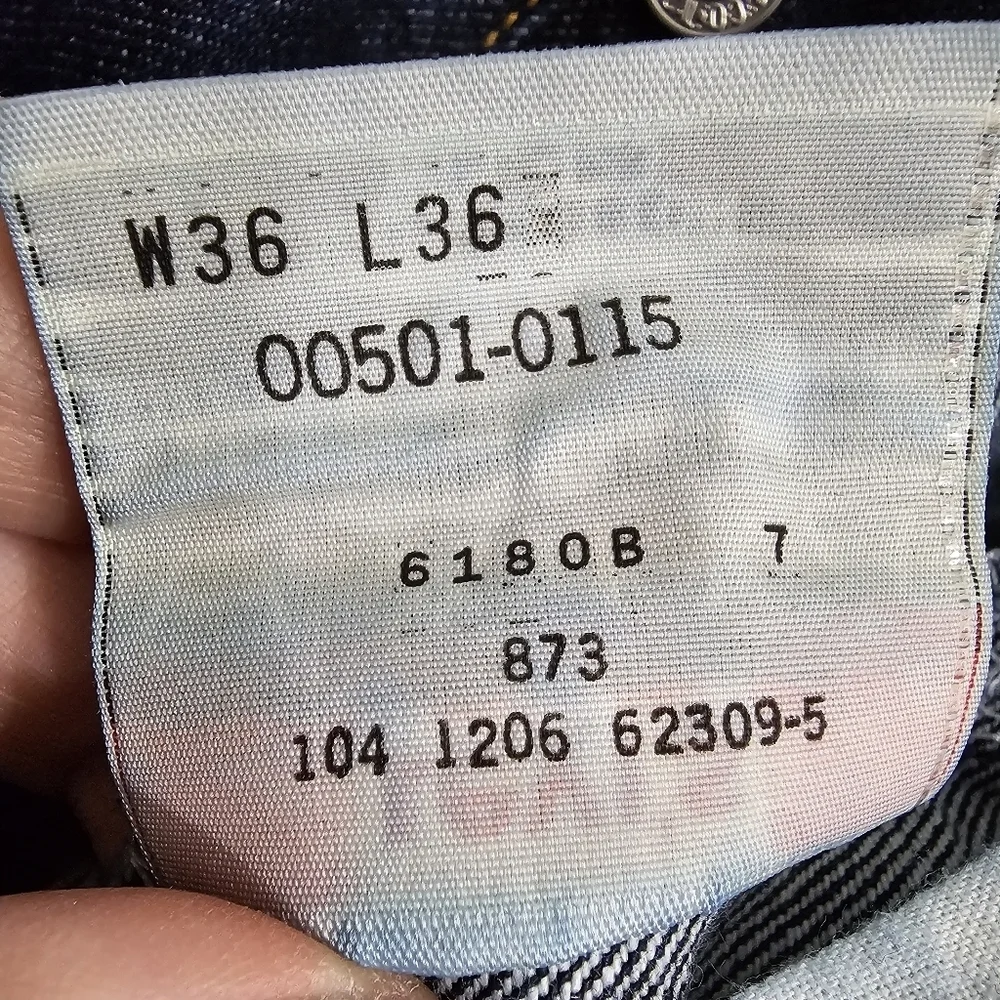 Men's 501 Levi's WPL 423 Button Fly Jeans Size 36x36